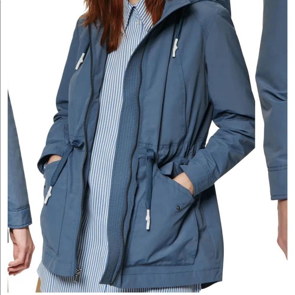 Marc New York Belltown Water Resistant Rain Coat Utility Jacket XL Storm Blue - Picture 3 of 11